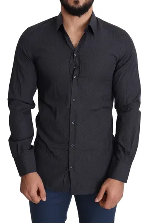 Dolce & Gabbana Heren, Overhemden, Zwart, Maat: S Katoen