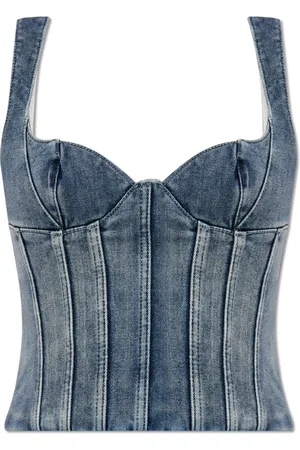 OFF-WHITE Dames, Tops, Blauw, Maat: 2XS Denim