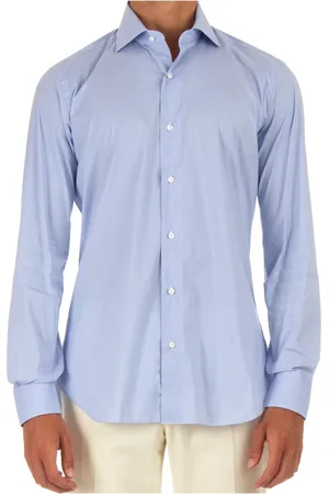 BARBA Heren, Overhemden, Blauw, Maat: M Katoen