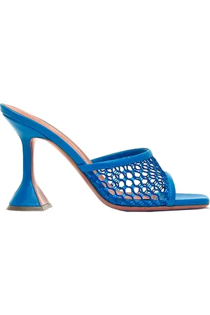 Amina Muaddi Dames, Schoenen, Blauw, Maat: 37 EU