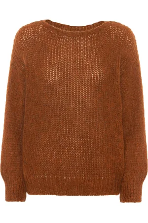 American Dreams Dames, Truien, Oranje, Maat: M Mohair