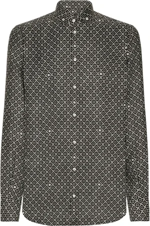 Dolce & Gabbana Heren, Overhemden, Zwart, Maat: L Zijde