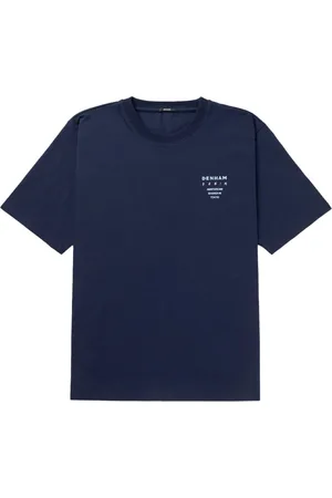 Denham Heren, Tops, Blauw, Maat: S Katoen