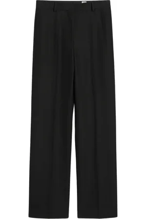 Totême Dames, Broeken, Zwart, Maat: M Wol