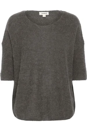 Soaked in Luxury Dames, Truien, Grijs, Maat: XL Wol