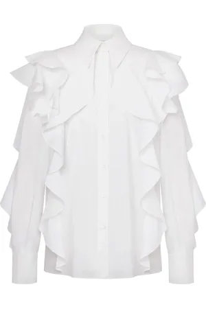 Alberta Ferretti Dames, Blouses & Shirts, Wit, Maat: 2XS