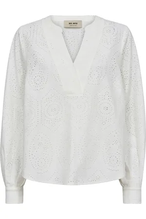 Mos Mosh Dames, Blouses & Shirts, Wit, Maat: XS Katoen