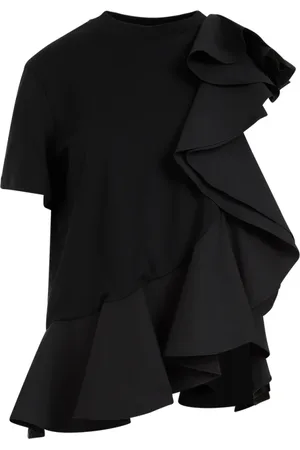 Alexander McQueen Dames, Tops, Zwart, Maat: 2XS Katoen