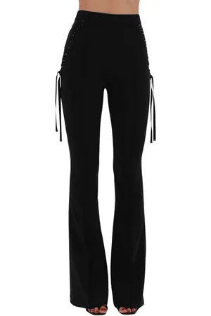 Elisabetta Franchi Dames, Broeken, Zwart, Maat: XL Poliester