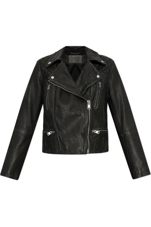 AllSaints Dames, Jassen, Zwart, Maat: 2XS Leer