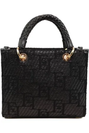 Elisabetta Franchi Dames, Tassen, Zwart, Maat: ONE Size Katoen