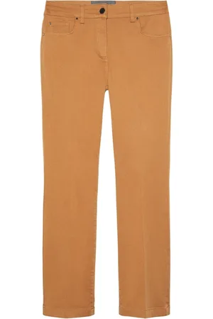 Elena Miro Dames, Broeken, Bruin, Maat: XL Katoen