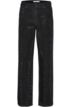Gestuz Dames, Jeans, Zwart, Maat: W28 Katoen