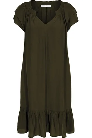 Co`Couture Dames, Jurken, Groen, Maat: XS Viscose