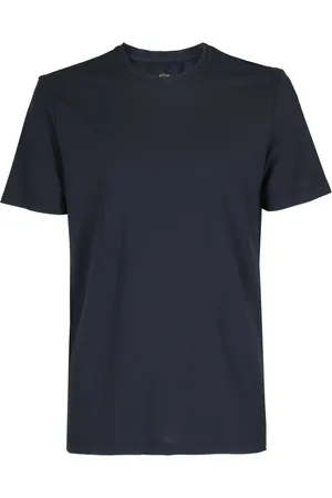 ALTEA Heren, Tops, Blauw, Maat: M Katoen
