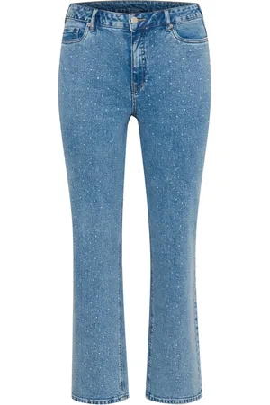 Kaffe Dames, Jeans, Blauw, Maat: 2XL