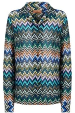 Missoni Dames, Blouses & Shirts, Veelkleurig, Maat: XL Viscose