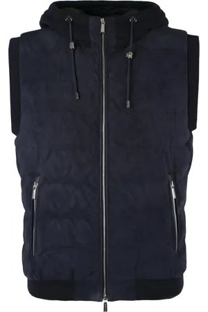 MOORER Heren, Jassen, Blauw, Maat: M Leer