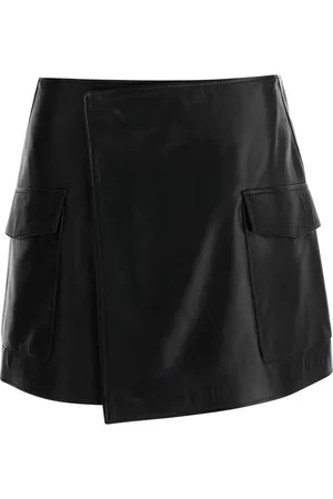 arma leder Dames, Rokken, Zwart, Maat: M Leer