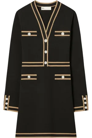 Tory Burch Dames, Jurken, Zwart, Maat: L Viscose