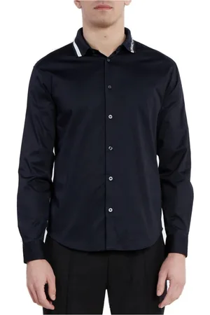 Armani Exchange Heren, Overhemden, Blauw, Maat: S Katoen