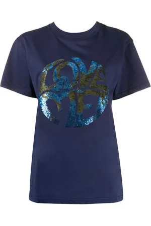 Alberta Ferretti Dames, Tops, Blauw, Maat: S