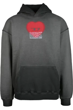 Diesel Heren, Sweatshirts & Hoodies, Grijs, Maat: M Katoen
