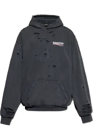 Balenciaga Heren, Sweatshirts & Hoodies, Grijs, Maat: M Katoen