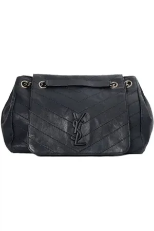Saint Laurent Dames, Pre-owned, Blauw, Maat: ONE Size Leer