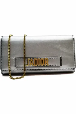 Dior Dames, Pre-owned, Grijs, Maat: ONE Size Leer