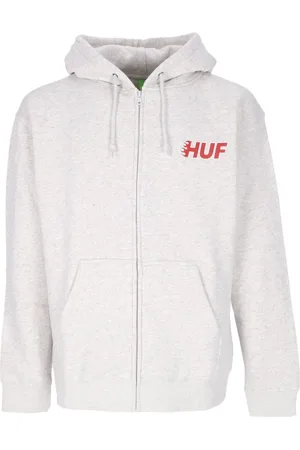Huf Heren, Sweatshirts & Hoodies, Grijs, Maat: XL Katoen