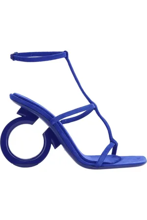 Salvatore Ferragamo Dames, Schoenen, Blauw, Maat: 36 1/2 EU Leer