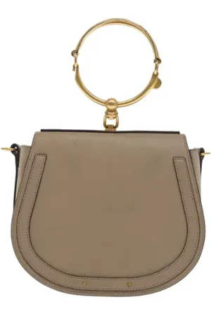 Chloé Dames, Pre-owned, Grijs, Maat: ONE Size Leer