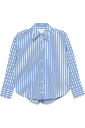 Axel Arigato Dames, Blouses & Shirts, Blauw, Maat: S Katoen