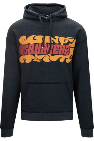 Dsquared2 Heren, Sweatshirts & Hoodies, Zwart, Maat: M Katoen