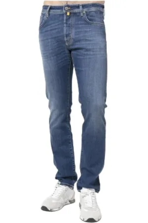 Jacob Cohen Heren, Jeans, Blauw, Maat: W35 Katoen