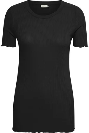 Kaffe Dames, Tops, Zwart, Maat: 2XL Viscose