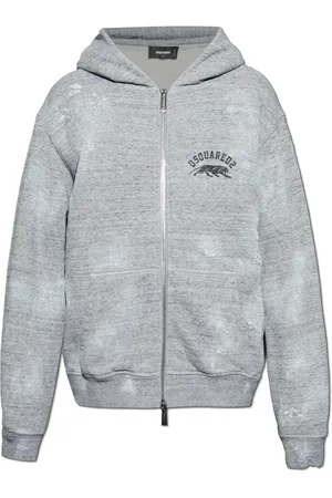 Dsquared2 Heren, Sweatshirts & Hoodies, Grijs, Maat: L Katoen