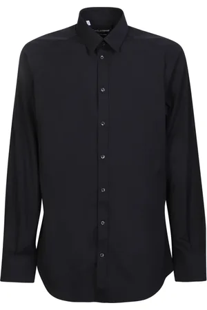 Dolce & Gabbana Heren, Overhemden, Zwart, Maat: XL Katoen