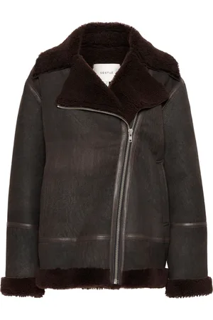 Gestuz Dames, Jassen, Bruin, Maat: M/L Leer