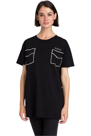 Twin-Set Dames, Tops, Zwart, Maat: XL Katoen
