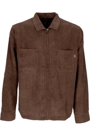 Huf Heren, Overhemden, Paars, Maat: L Nylon