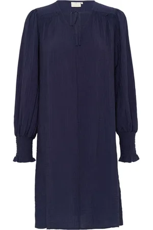 Kaffe Dames, Jurken, Blauw, Maat: 2XL Nylon