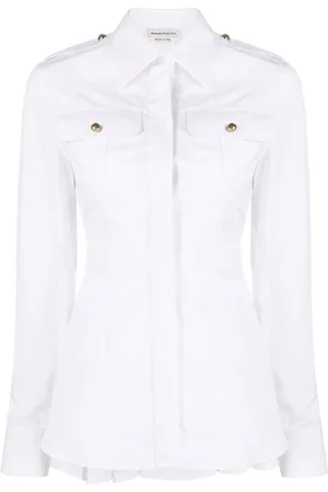 Alexander McQueen Dames, Blouses & Shirts, Wit, Maat: XS Katoen