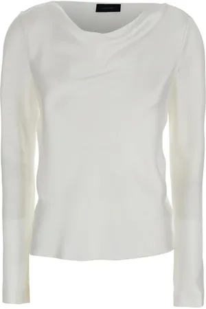 Alberta Ferretti Dames, Tops, Wit, Maat: L Satijn