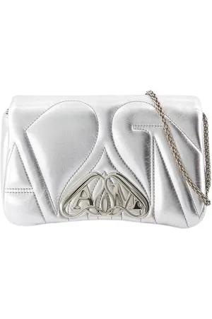 Alexander McQueen Dames, Tassen, Grijs, Maat: ONE Size Leer