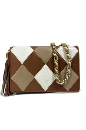 CHANEL Dames, Pre-owned, Bruin, Maat: ONE Size Leer