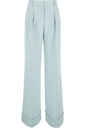 Andamane Dames, Broeken, Blauw, Maat: S Linnen