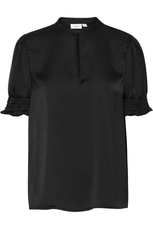 Saint Tropez Dames, Blouses & Shirts, Zwart, Maat: M