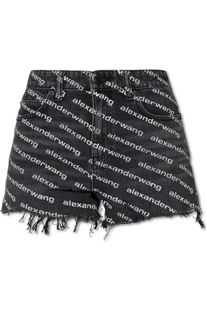 Alexander Wang Dames, Korte broeken, Zwart, Maat: W25 Denim